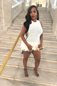 Ivory Allure Knit Dress