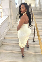 Champagne Glow Knit Dress