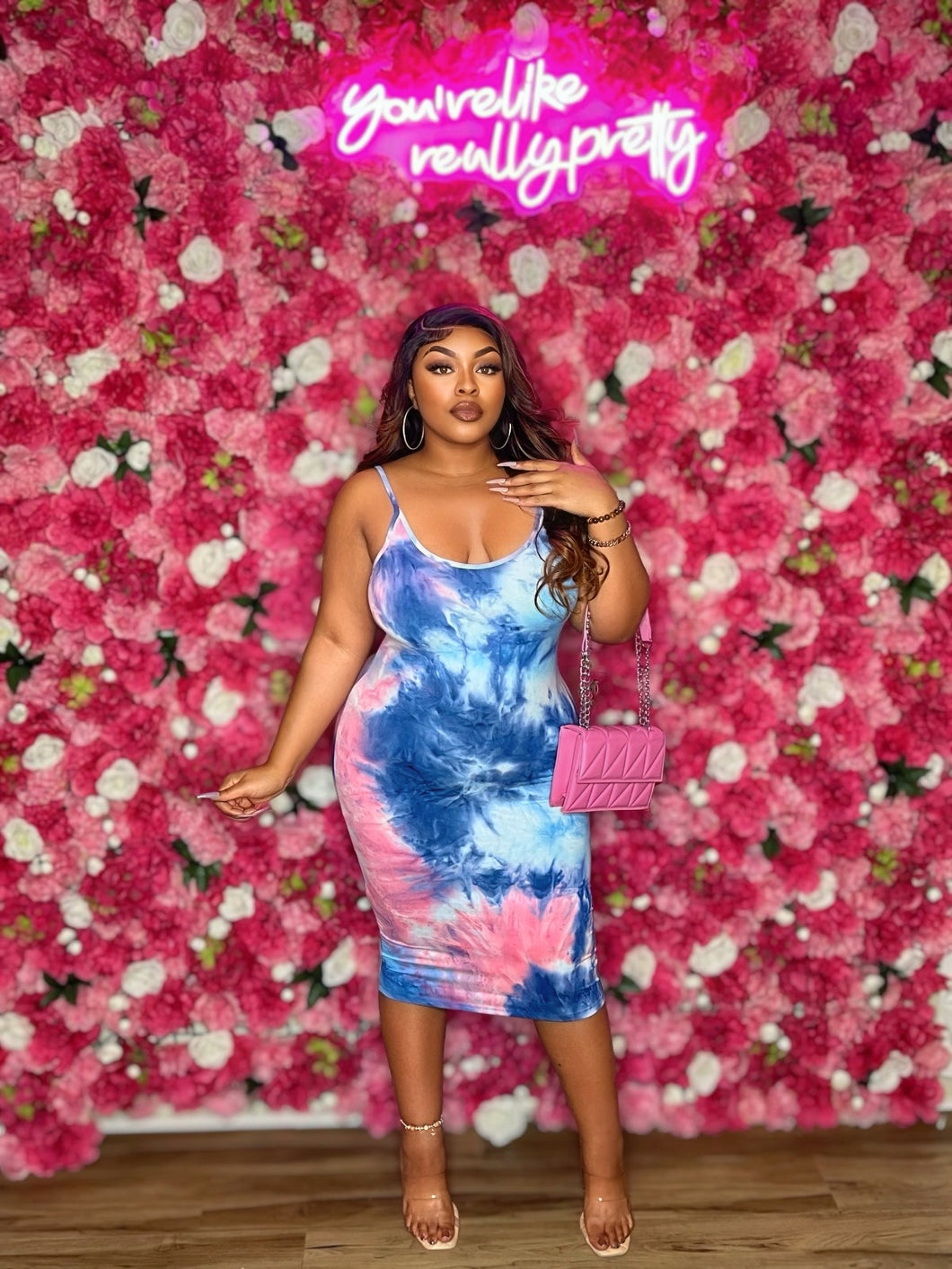 Pink Tie Dye Dress
