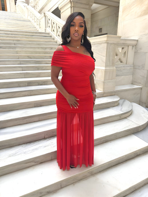 Radiant Rouge Gown