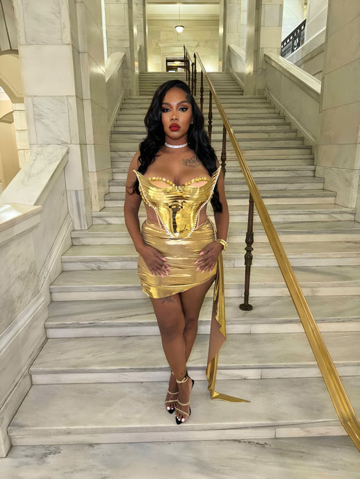 Golden Goddess Corset Set