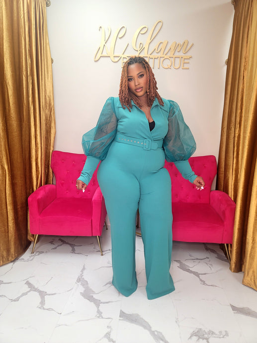 Expensive Moments Jumpsuit (Jade)