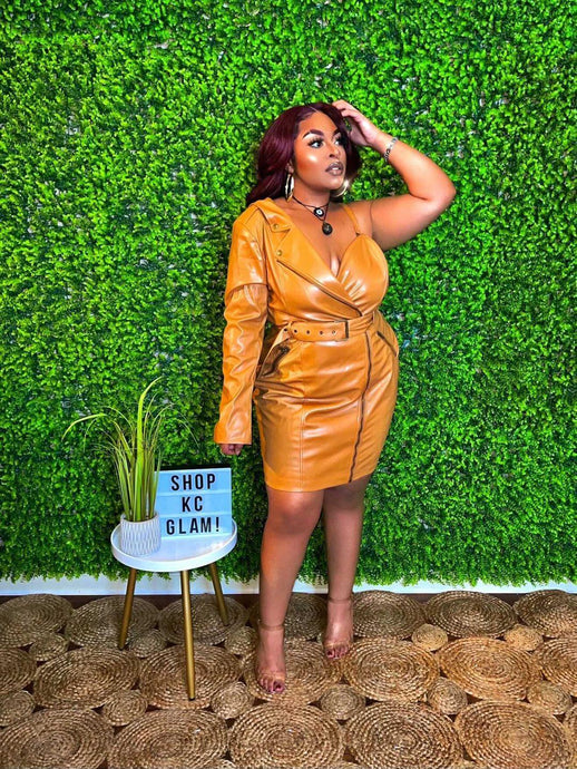 Leatherette Dress