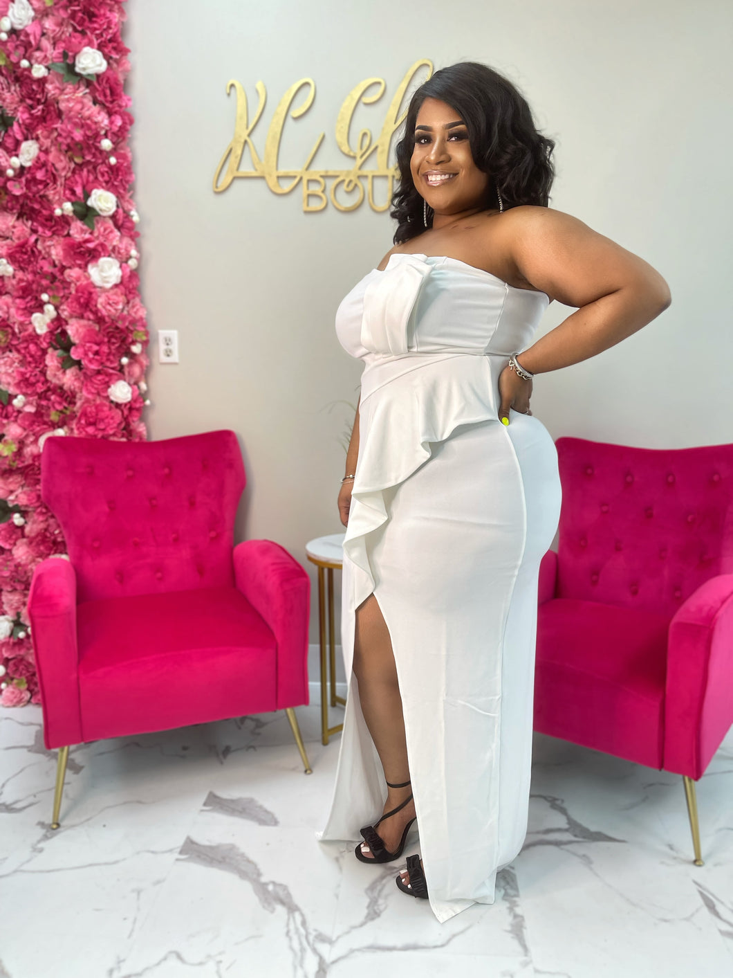 Chic Flirt Dress (White)